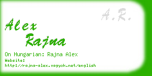 alex rajna business card